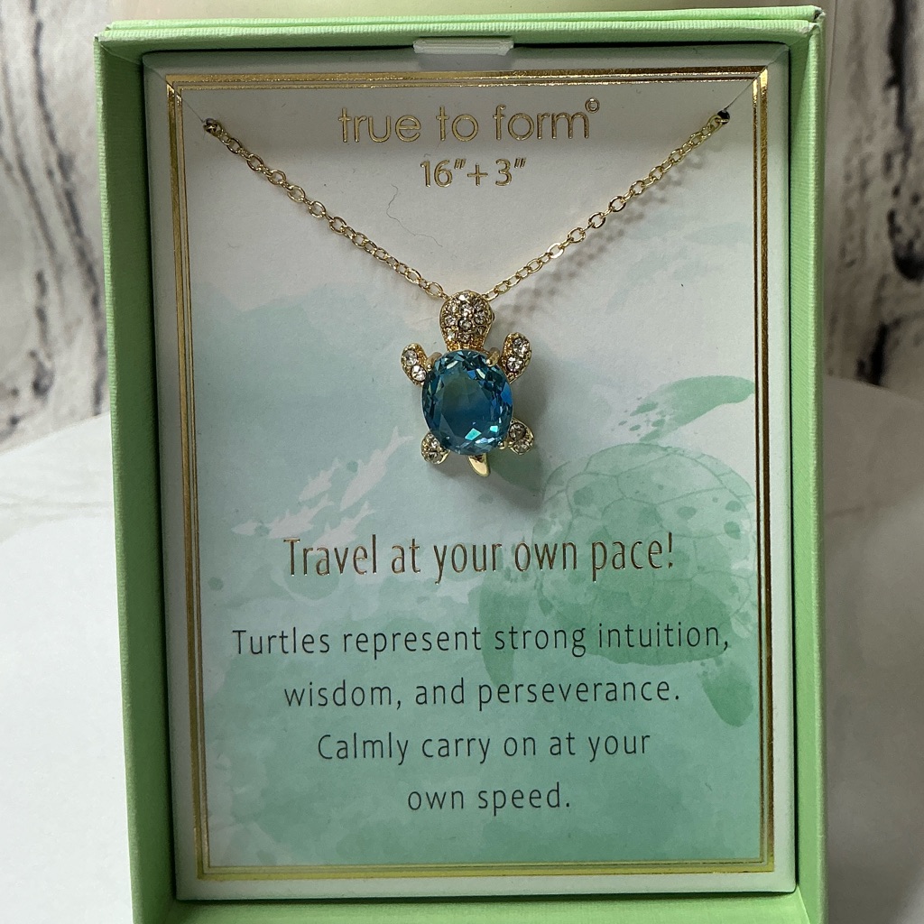 Blue Gemstone Gold Necklace Minimalist Design 35$